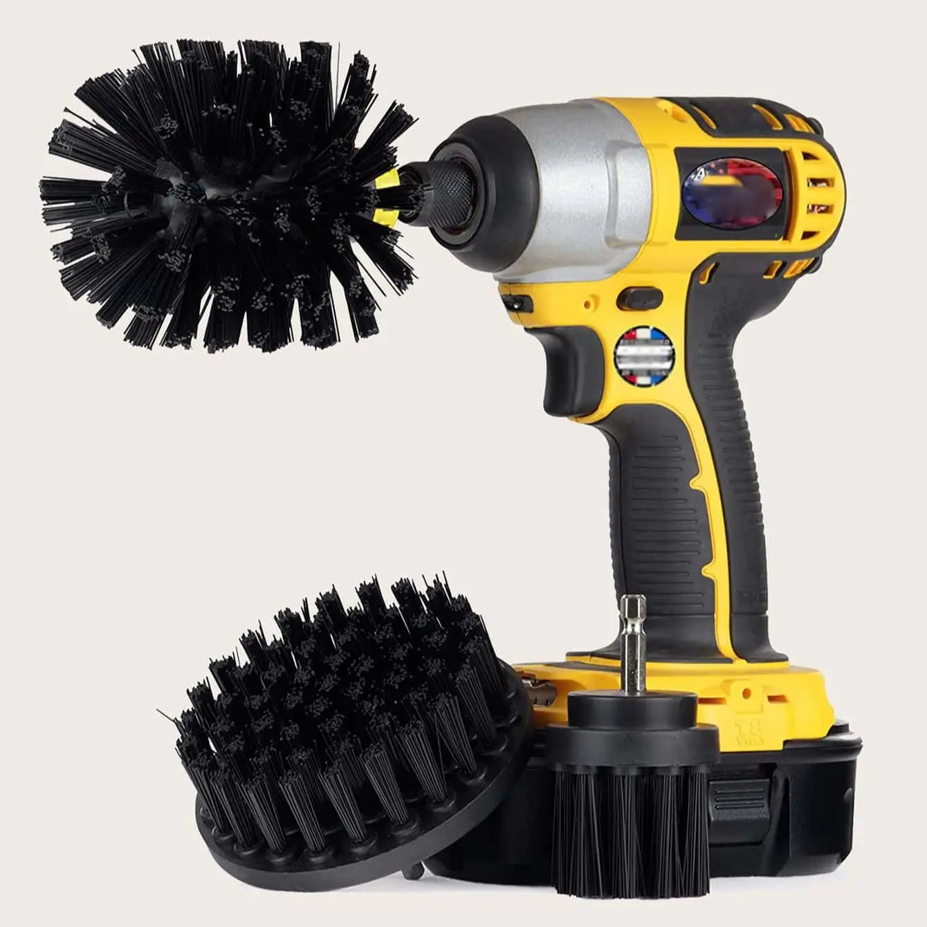 Electric Drill Scrubber Brush 3-Pack – Power Cleaning Kit for Tile, Carpet & Car | Gearelo