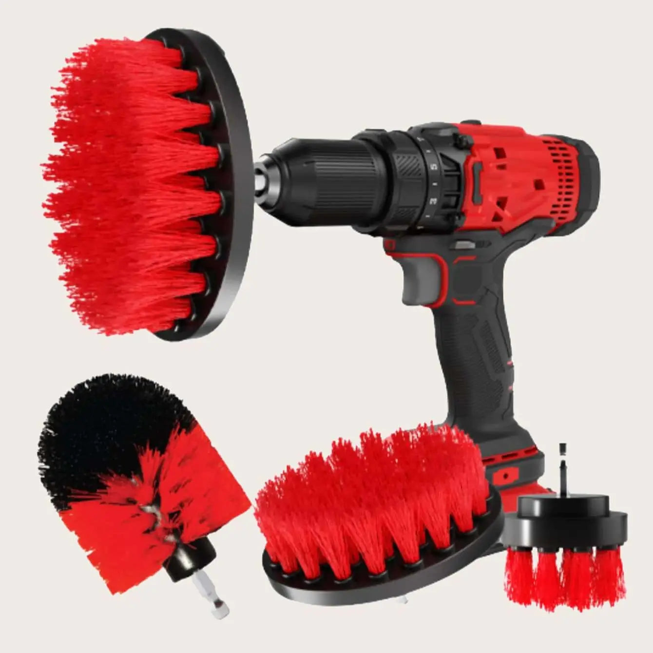 Electric Drill Scrubber Brush 3-Pack – Power Cleaning Kit for Tile, Carpet & Car | Gearelo
