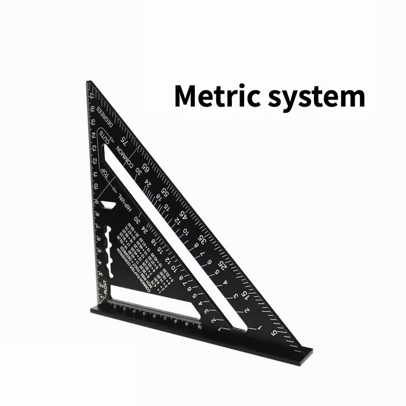 Aluminum Speed Square 7" – Carpenter Triangle Ruler, Inch & Metric | Gearelo