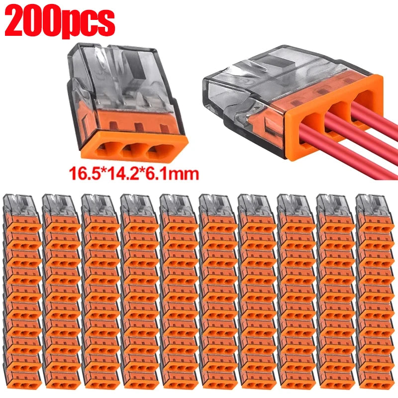 Quick-Lock Wire Connectors – 3-Hole Electrical Splice Terminals | Gearelo