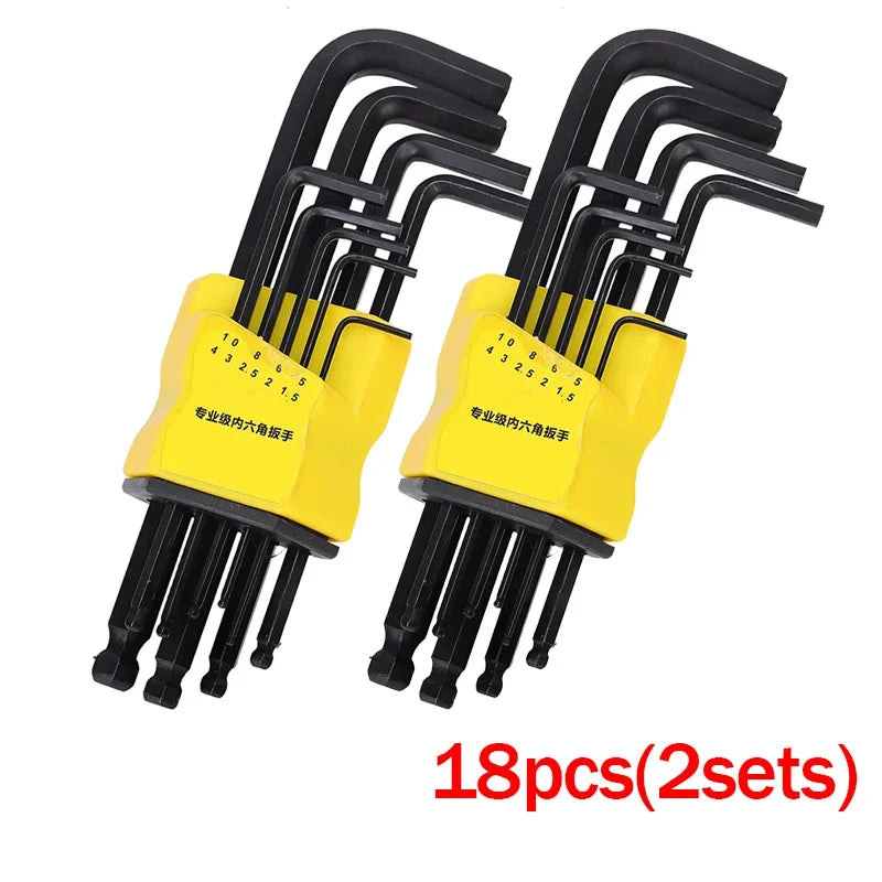 Metric Hex Wrench Set – 9pc or 18pc L-Type Allen Keys 1.5–10mm | Gearelo