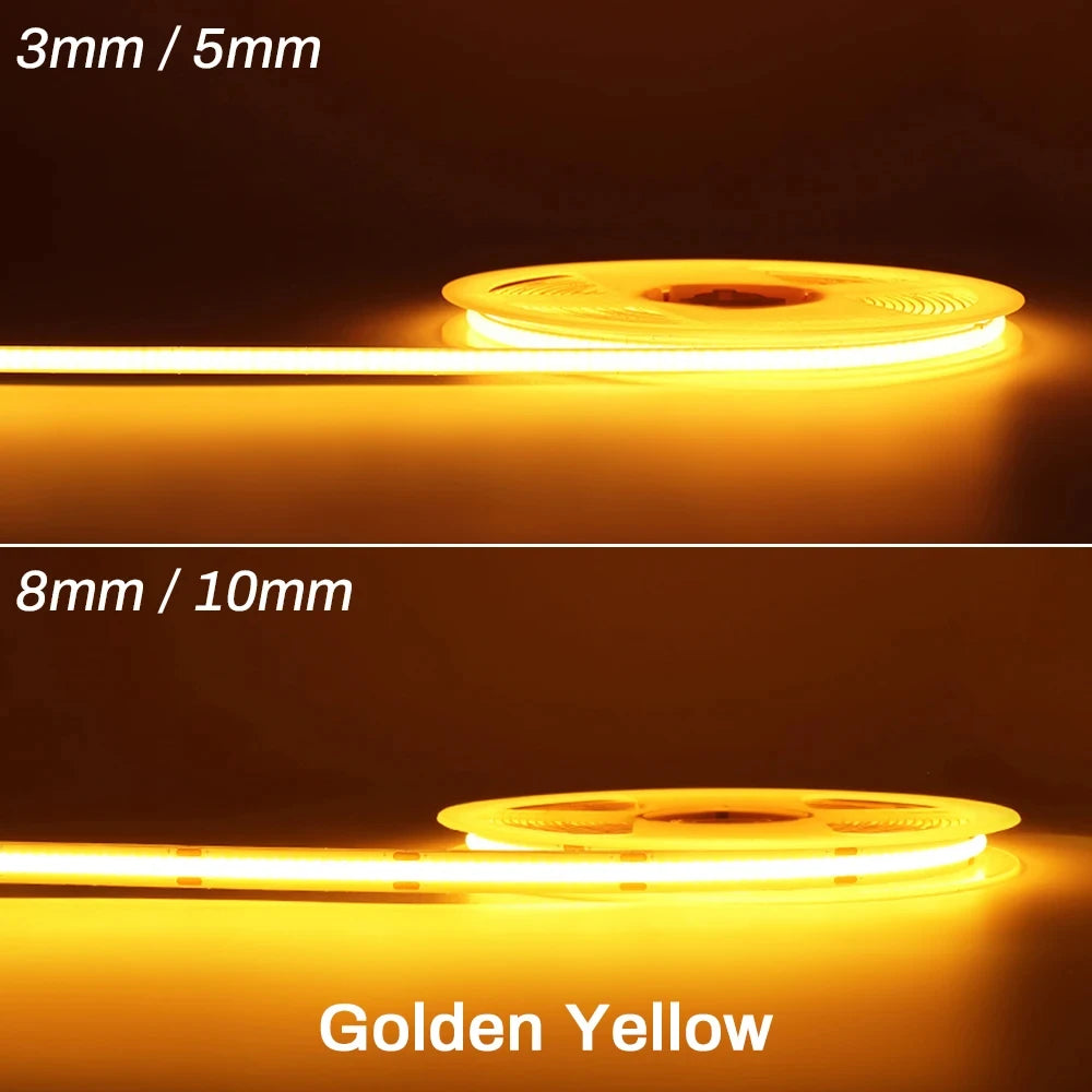 COB LED Strip Light 12V/24V Dimmable – Flexible Tape, Multiple Colors – 12V | Gearelo