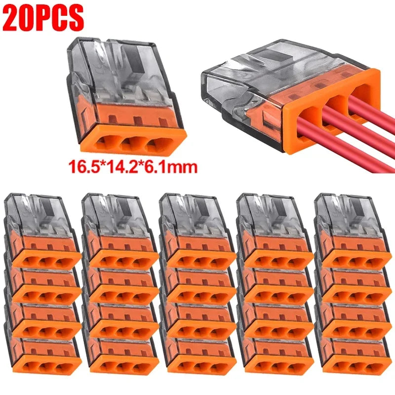 Quick-Lock Wire Connectors – 3-Hole Electrical Splice Terminals | Gearelo
