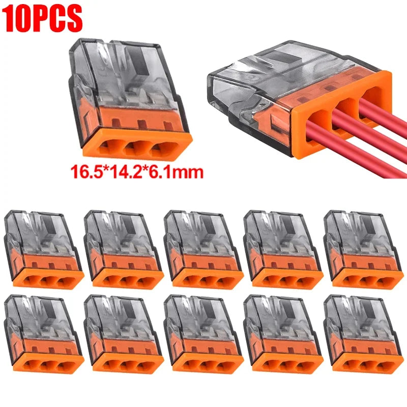 Quick-Lock Wire Connectors – 3-Hole Electrical Splice Terminals | Gearelo