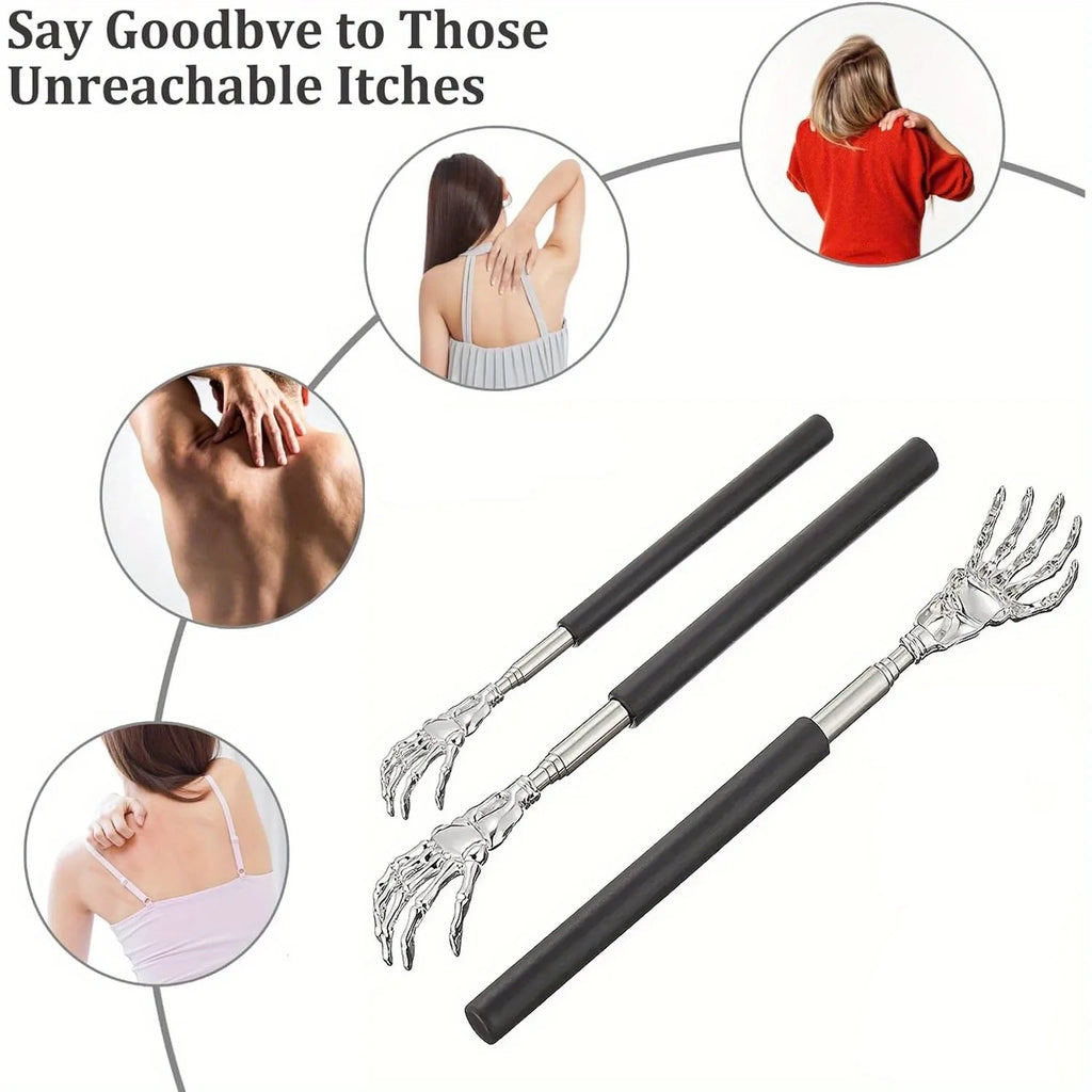 Telescoping Back Scratcher – Extendable Stainless Steel for Adults – GREEN | Gearelo
