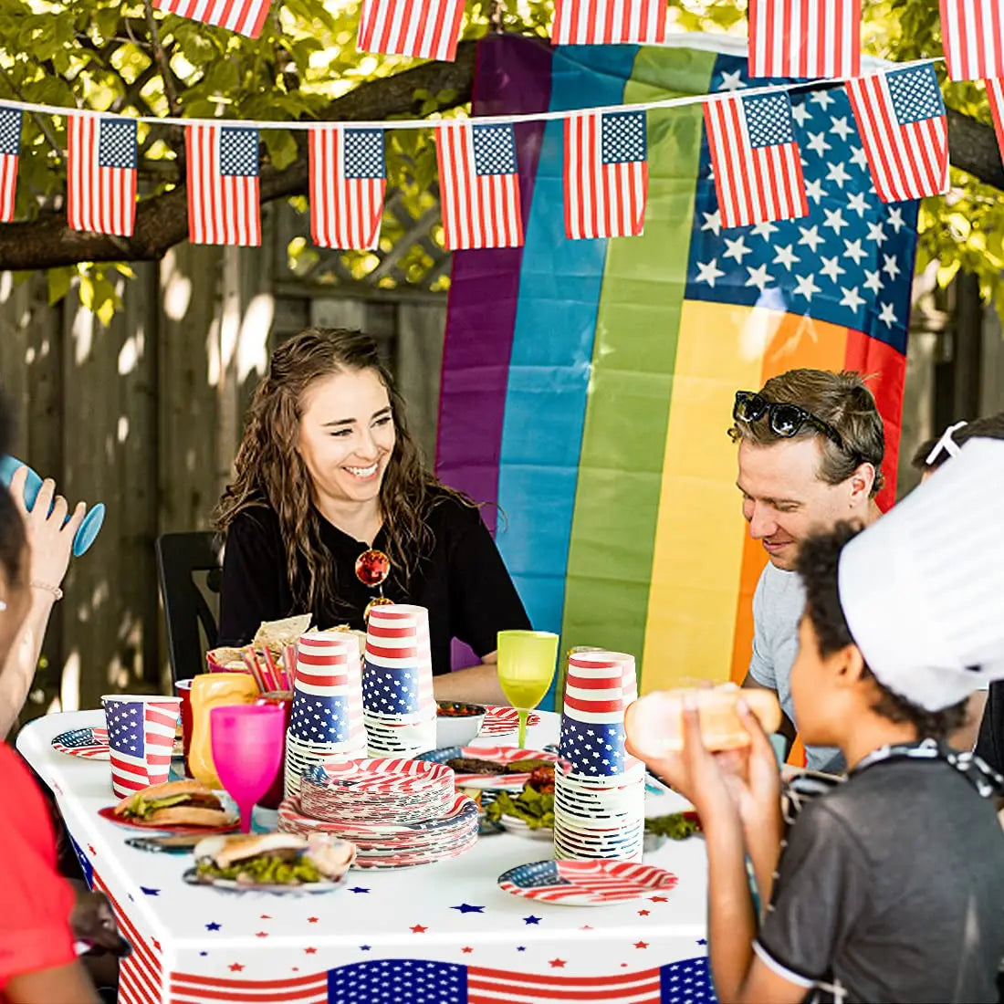 Independence Day Party Supplies Set – American Flag Tableware for 4th of July | Gearelo