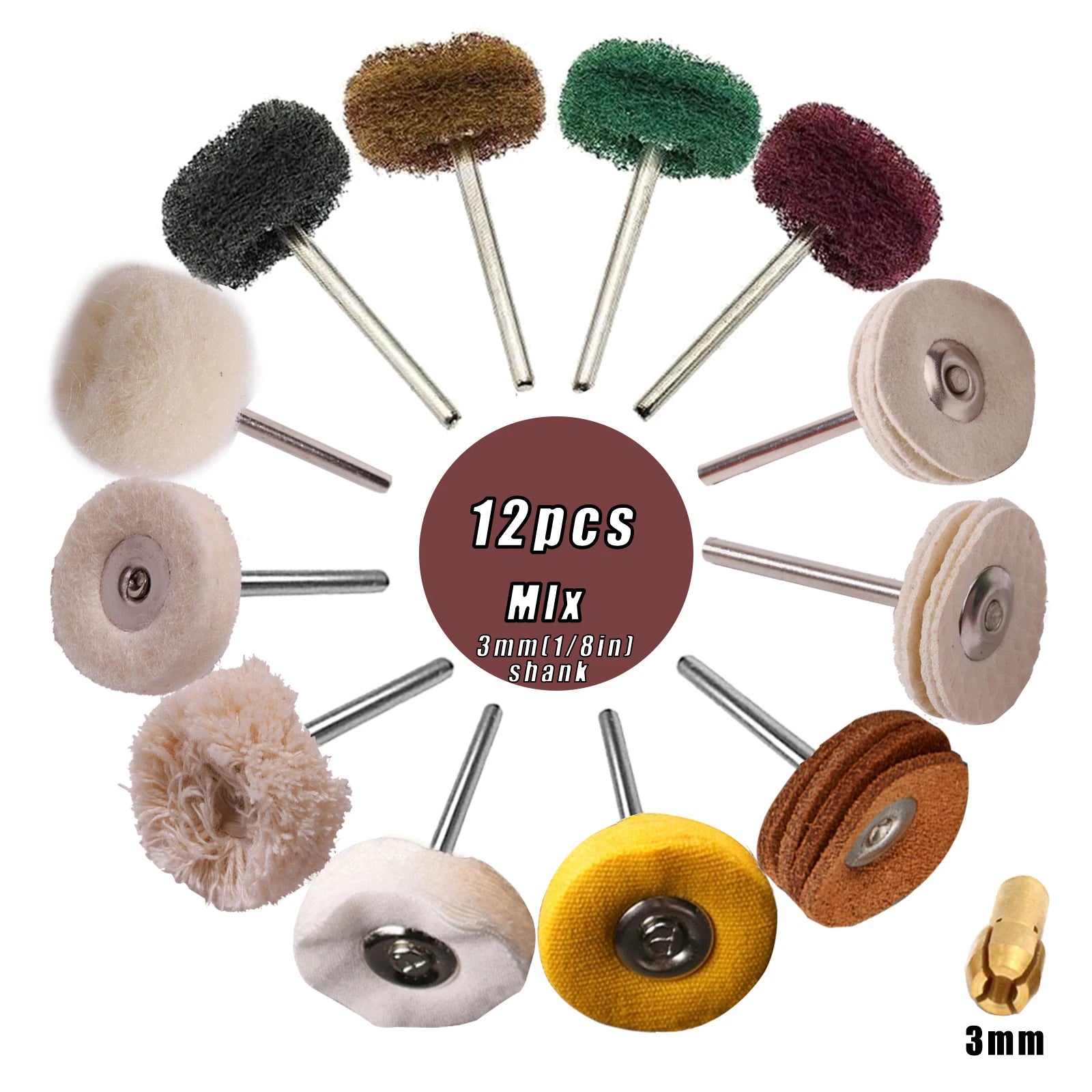 Dremel Polishing Wheel Set – Cotton, Wool & Felt Buffing Bits for Rotary Tools | Gearelo