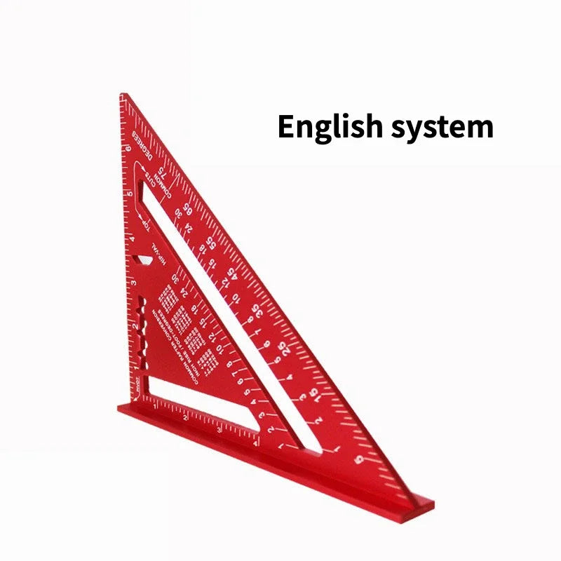 Aluminum Speed Square 7" – Carpenter Triangle Ruler, Inch & Metric | Gearelo