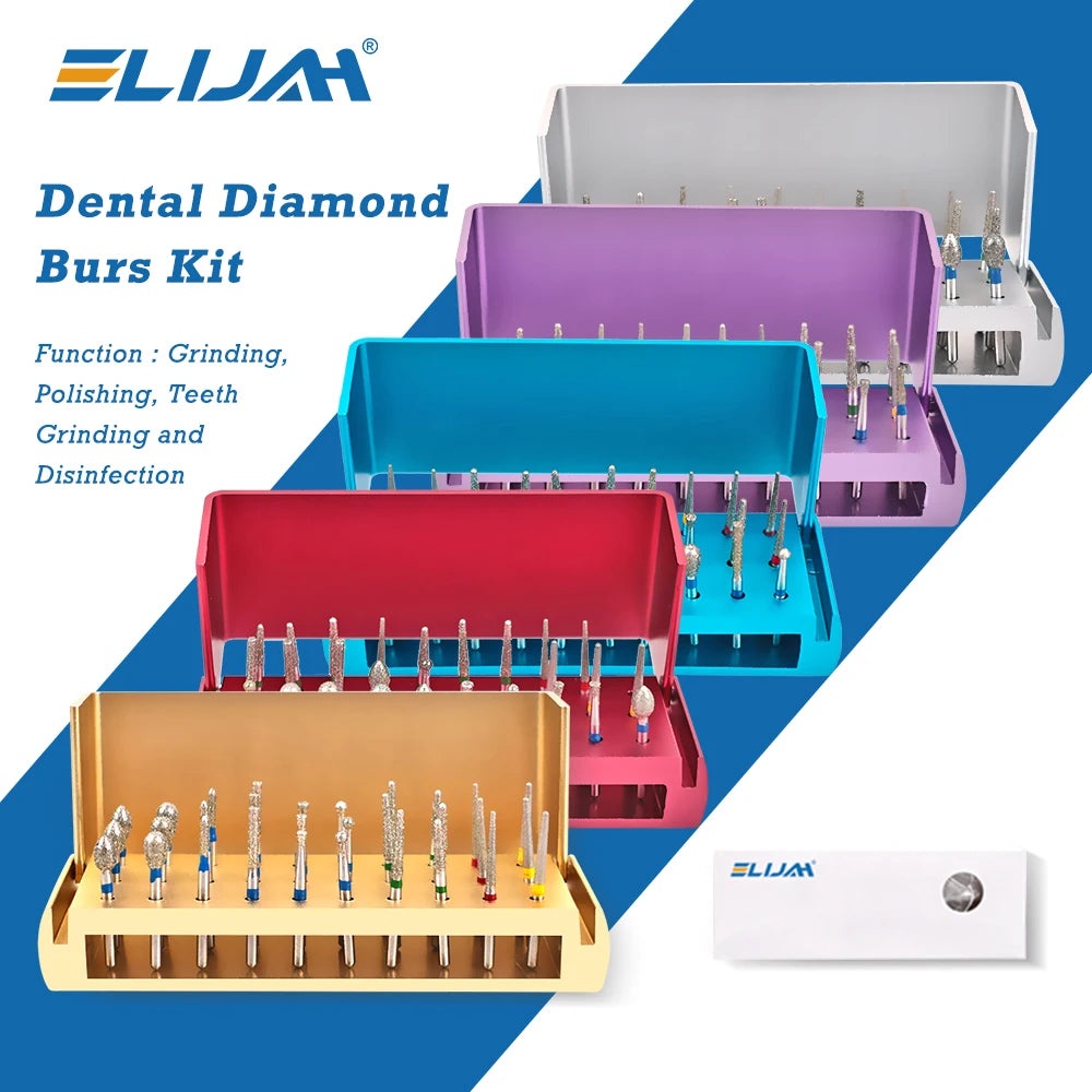 Diamond Bur Set 30pc – High Speed Rotary Drill Bits with Sterilization Block | Gearelo