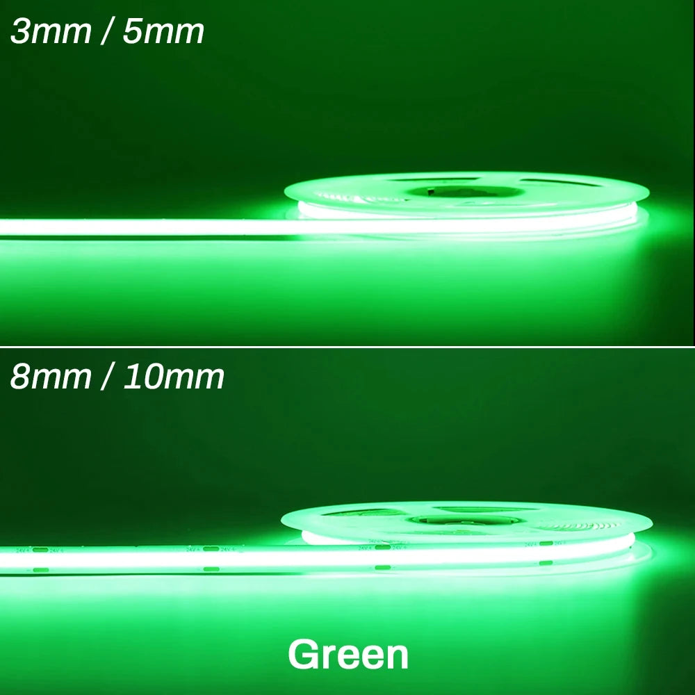 COB LED Strip Light 12V/24V Dimmable – Flexible Tape, Multiple Colors – 24V | Gearelo