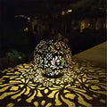Solar Iron Art Hanging Light – Hollow LED Waterproof Garden Projection Lamp | Gearelo