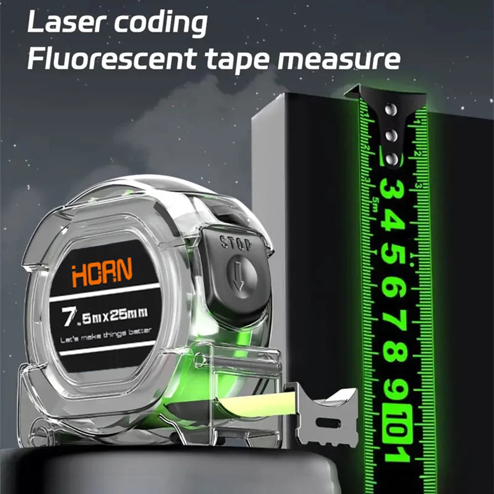 Fluorescent Tape Measure – Anti-Drop Waterproof, 3/5/7/10 Meter – 7.5M 25mm 1PC | Gearelo