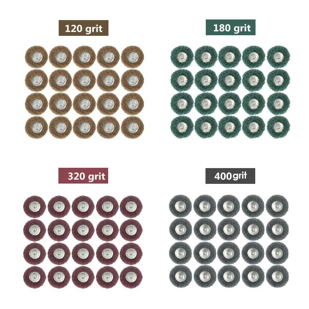 Abrasive Buffing Wheel Set – 1" Rotary Tool Polishing Wheels, 20 or 40-Pack | Gearelo