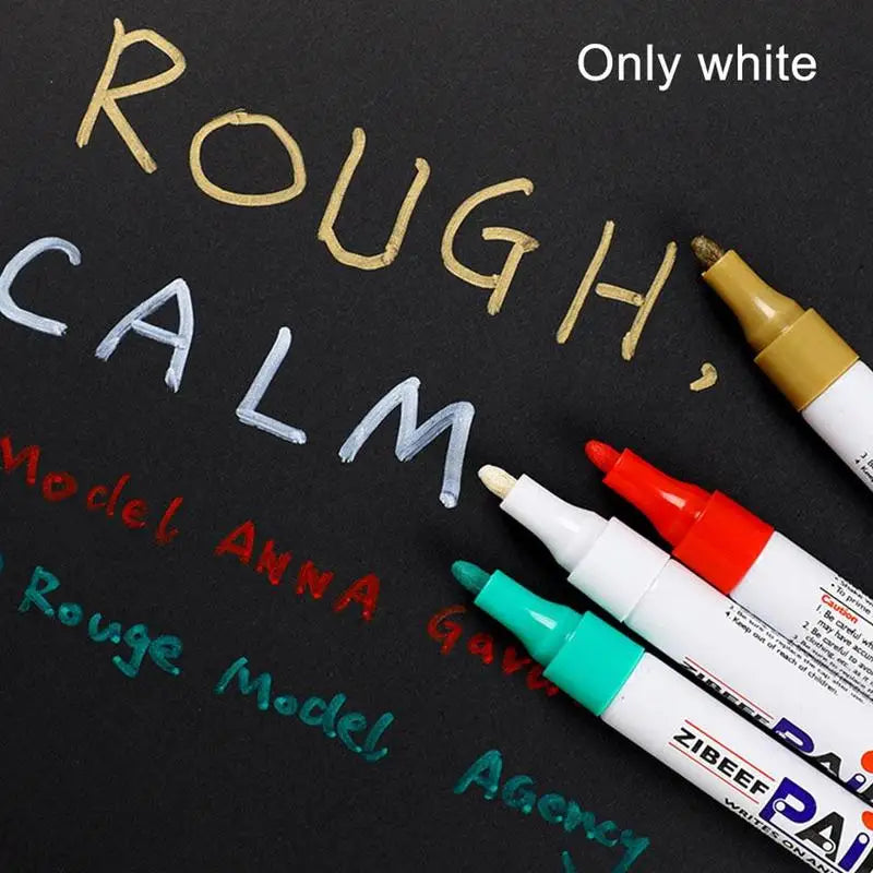 White Paint Pen Markers 3-Pack – Waterproof Oil-Based, Tires & Metal – 3pcs Yellow | Gearelo