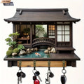 Japanese Retro Wooden Key Hook – Wall-Mounted Porch & Kitchen Organizer, 1 or 2pc | Gearelo