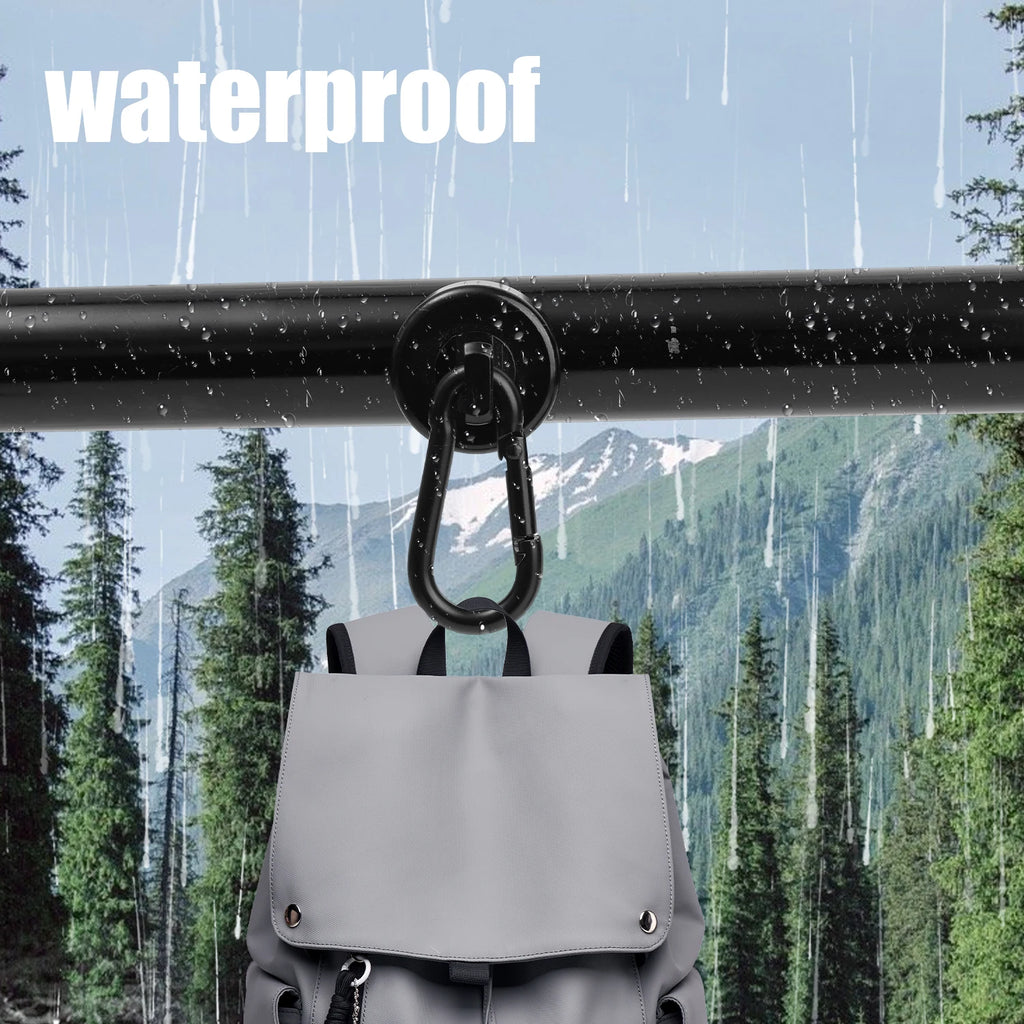 Heavy Duty Magnetic Hook with 360° Swivel Carabiner – Fridge & Outdoor – L25-(Silver) | Gearelo