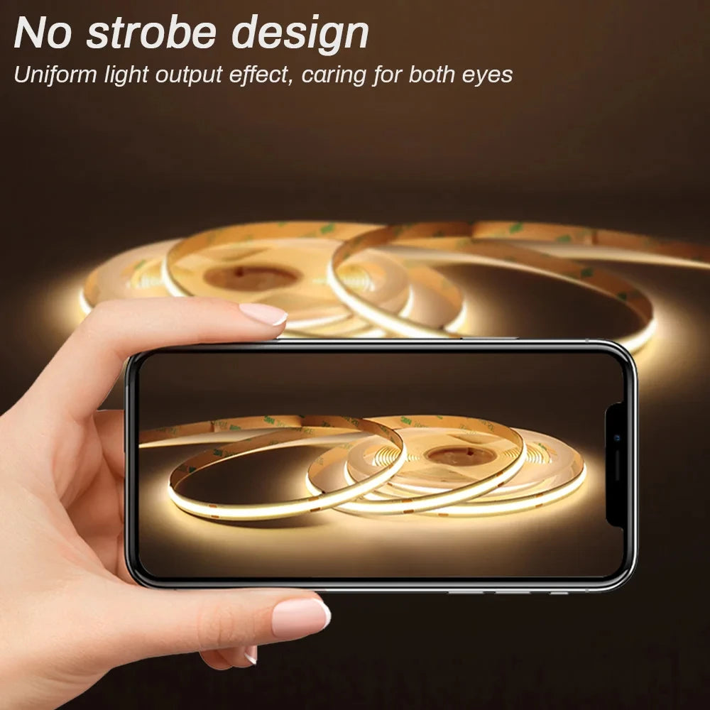 COB LED Strip Light 12V/24V Dimmable – Flexible Tape, Multiple Colors – 12V | Gearelo