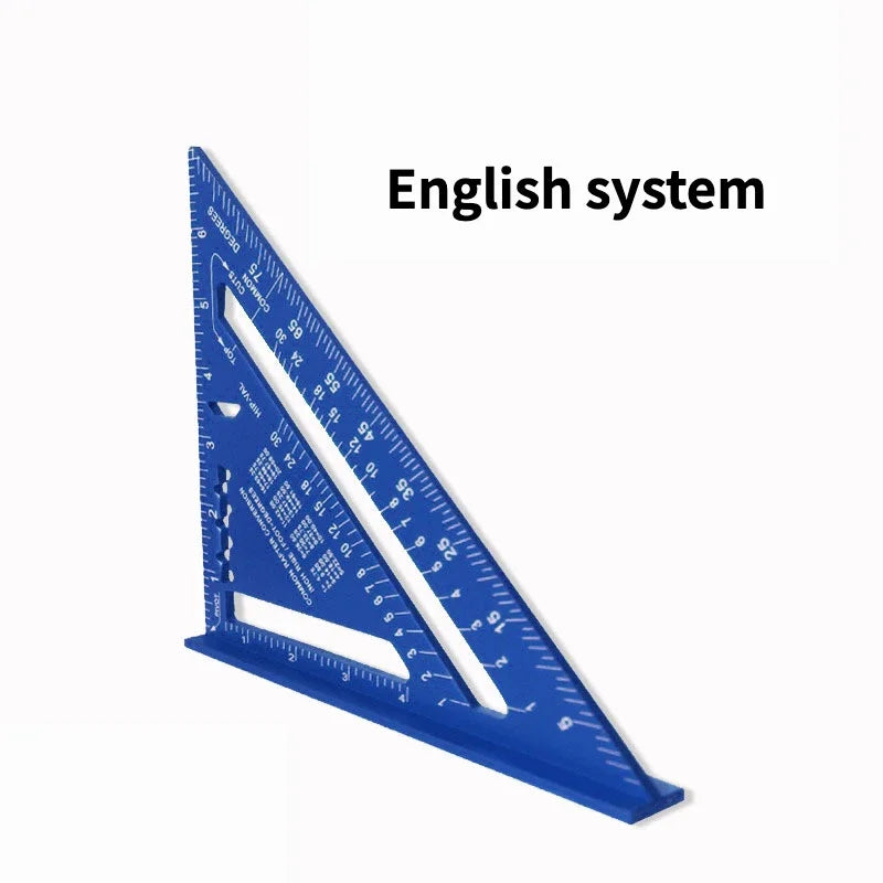 Aluminum Speed Square 7" – Carpenter Triangle Ruler, Inch & Metric | Gearelo