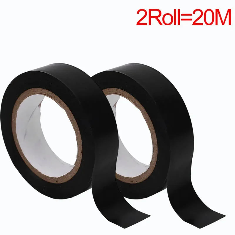 Black Electrical Insulation Tape – Waterproof High-Temp PVC, 1–10 Rolls | Gearelo