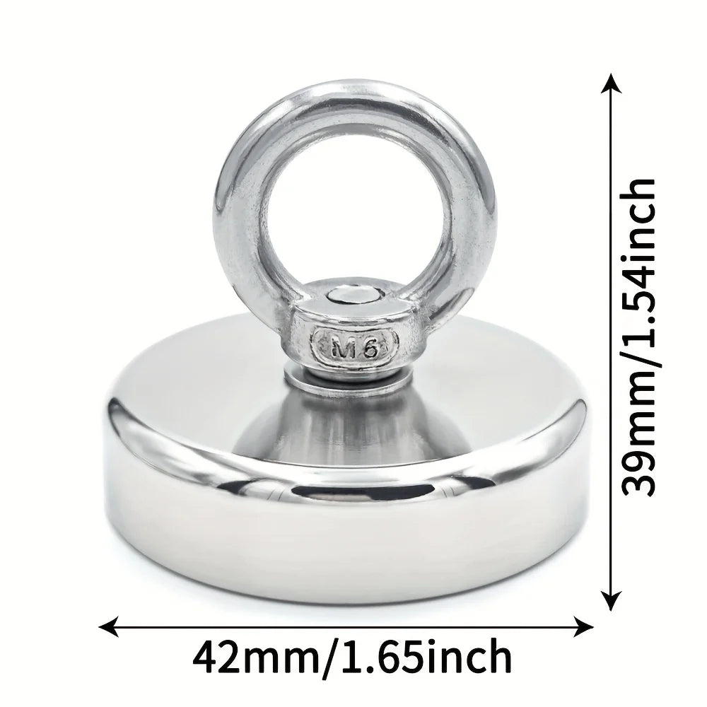N52 Neodymium Salvage Fishing Magnet – 16–42mm Heavy-Duty Rare Earth Hook | Gearelo