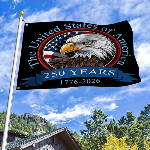 250th Anniversary Independence Flag – 1776–2026 Patriotic Bald Eagle Indoor/Outdoor | Gearelo