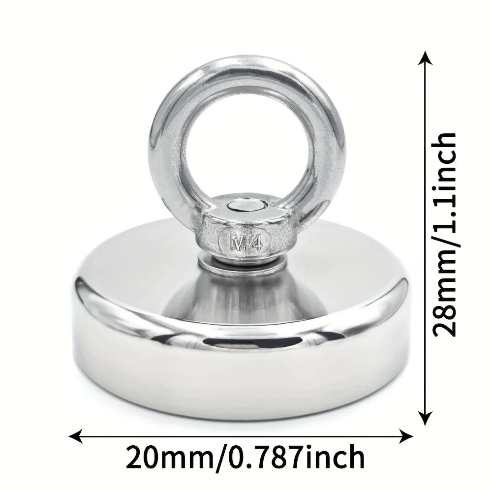 N52 Neodymium Salvage Fishing Magnet – 16–42mm Heavy-Duty Rare Earth Hook | Gearelo