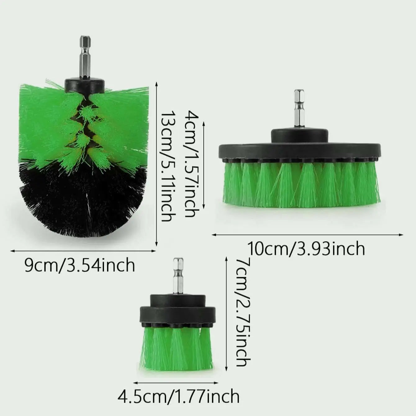 Electric Drill Scrubber Brush 3-Pack – Power Cleaning Kit for Tile, Carpet & Car | Gearelo