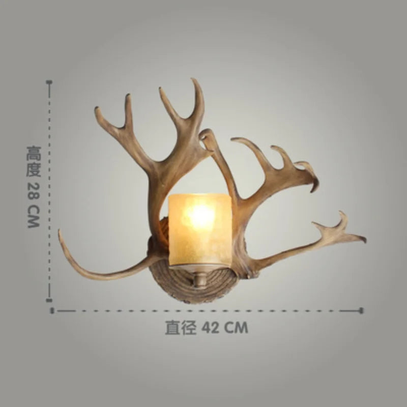 Retro Deer Horn LED Wall Lamp – Antler Light for Living Room | Gearelo