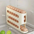 Non-slip bottom rolling egg organizer stable countertop placement
