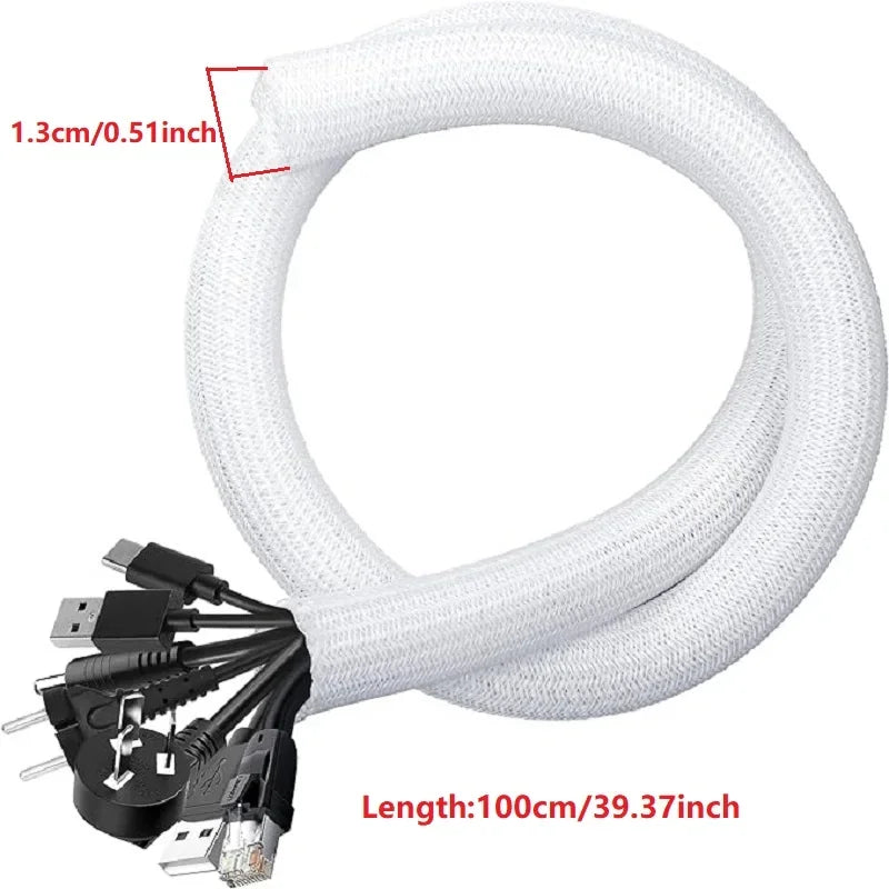 Braided Cable Sleeve PET Nylon – Flexible Wire Protector, 1/3/5m | Gearelo