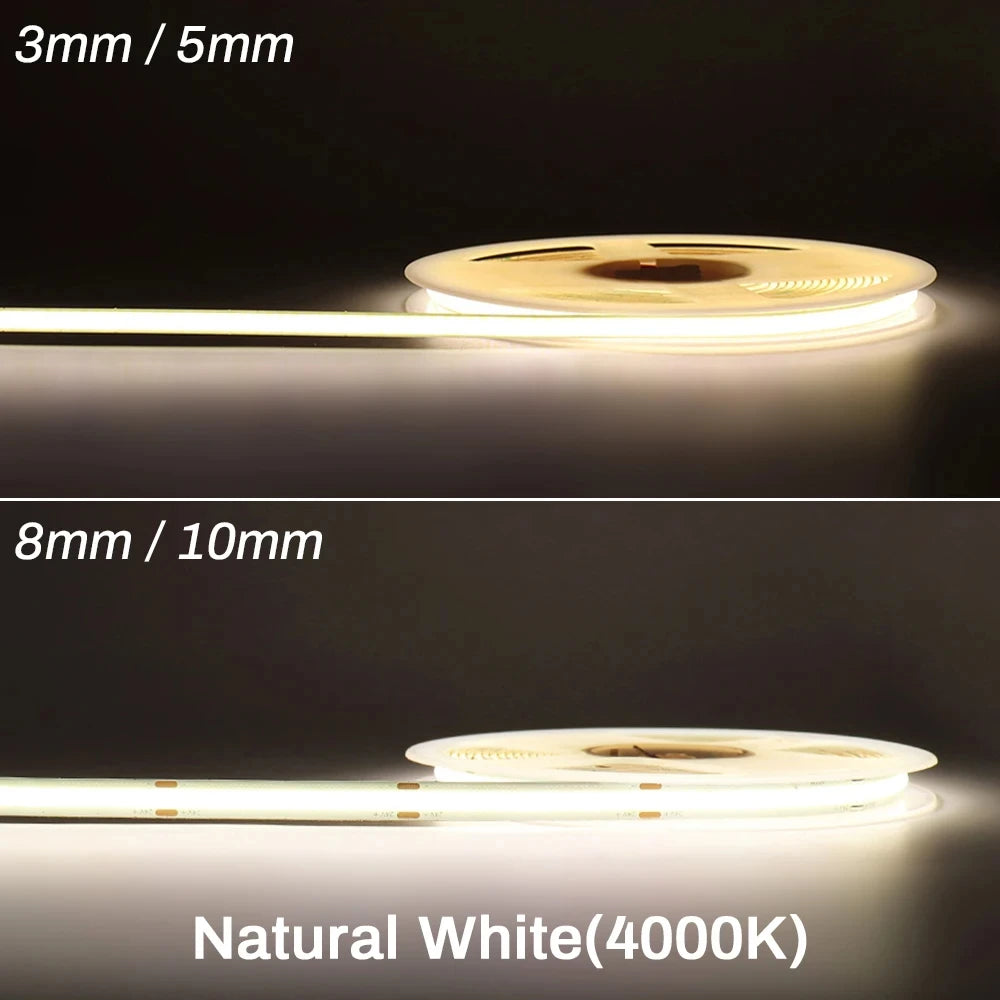 COB LED Strip Light 12V/24V Dimmable – Flexible Tape, Multiple Colors – 12V | Gearelo