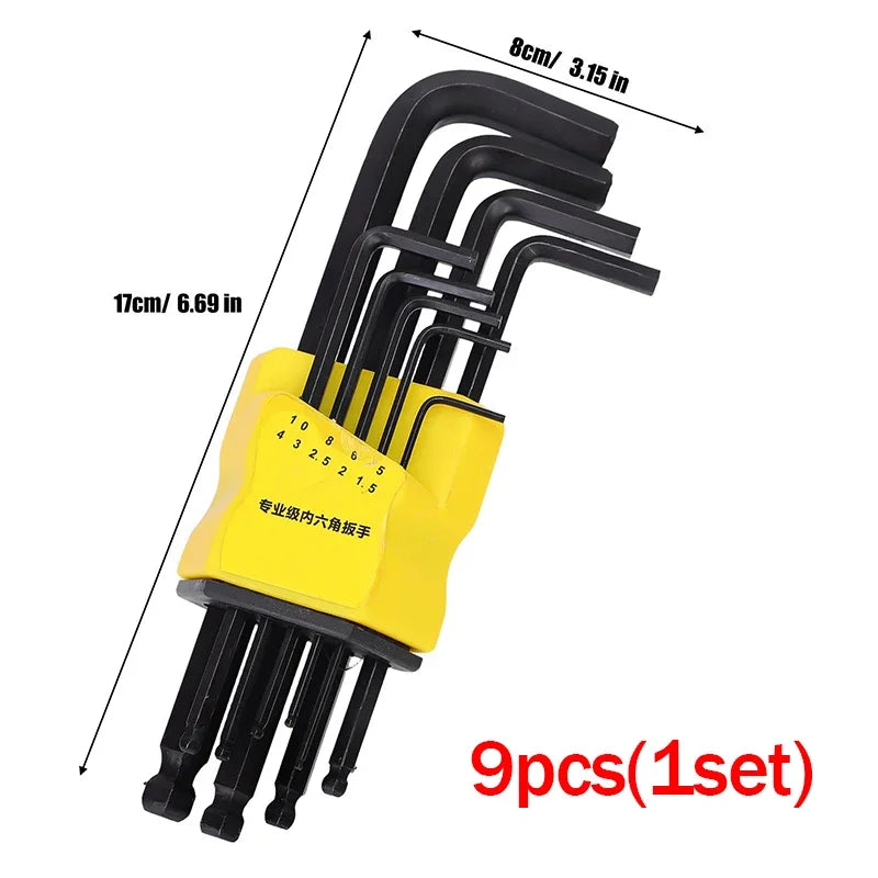 Metric Hex Wrench Set – 9pc or 18pc L-Type Allen Keys 1.5–10mm | Gearelo