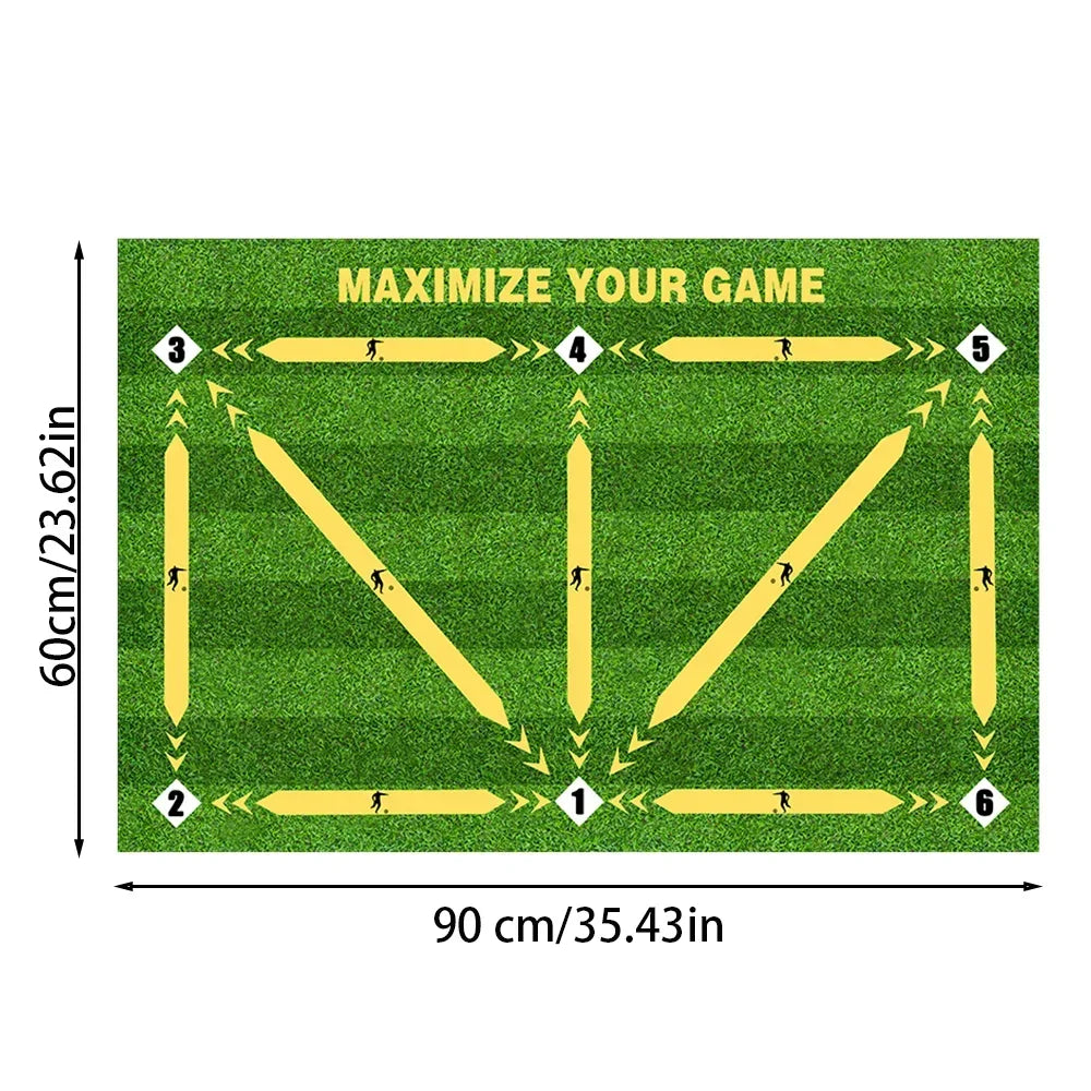 Football Training Mat – Non-Slip Foldable Soccer Skills Mat – white | Gearelo