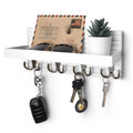 Wooden Key Holder Wall Organizer – 4-Hook Mail Rack for Entryway Keys & Sunglasses | Gearelo