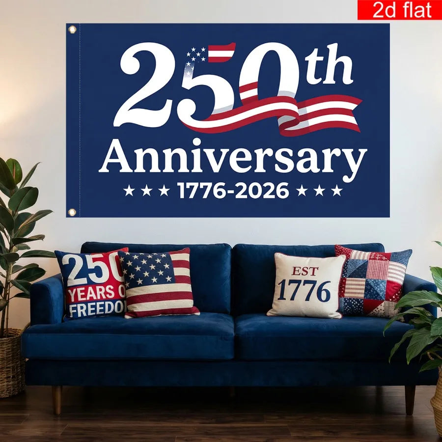 250th Anniversary American Flag – Polyester Independence Day Commemorative Banner | Gearelo