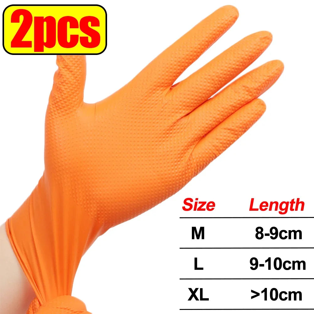 Heavy Duty Nitrile Gloves 8-Mil – Extra Thick Mechanic & Garden – Black- 50pcs | Gearelo