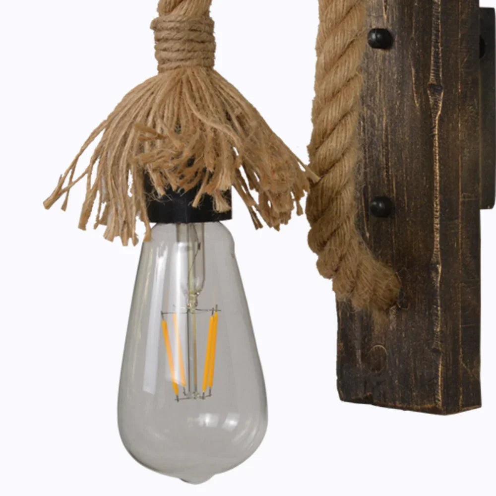 Industrial Wall Sconce – Vintage Black Metal & Wood Farmhouse Light | Gearelo