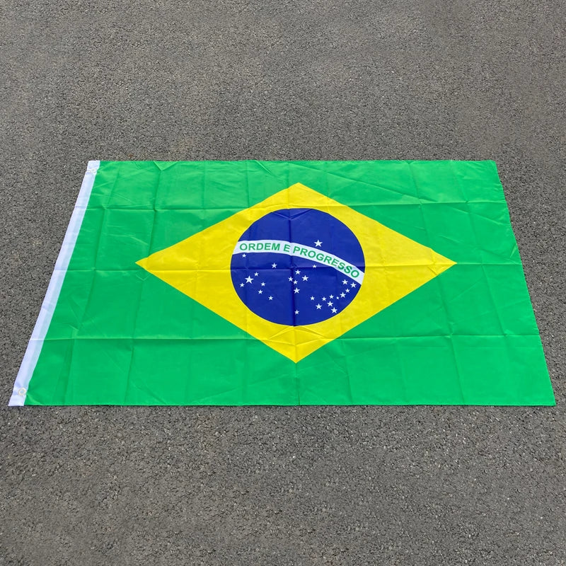 Large Brazil Flag – Polyester Digital Print Banner, 60×90cm or 90×150cm | Gearelo