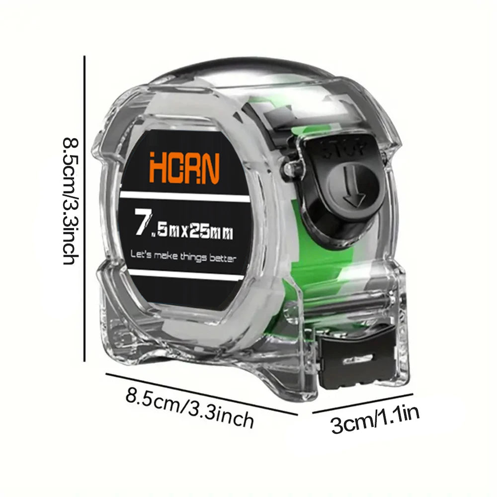 Fluorescent Tape Measure – Anti-Drop Waterproof, 3/5/7/10 Meter – 5m 25mm 1pc | Gearelo