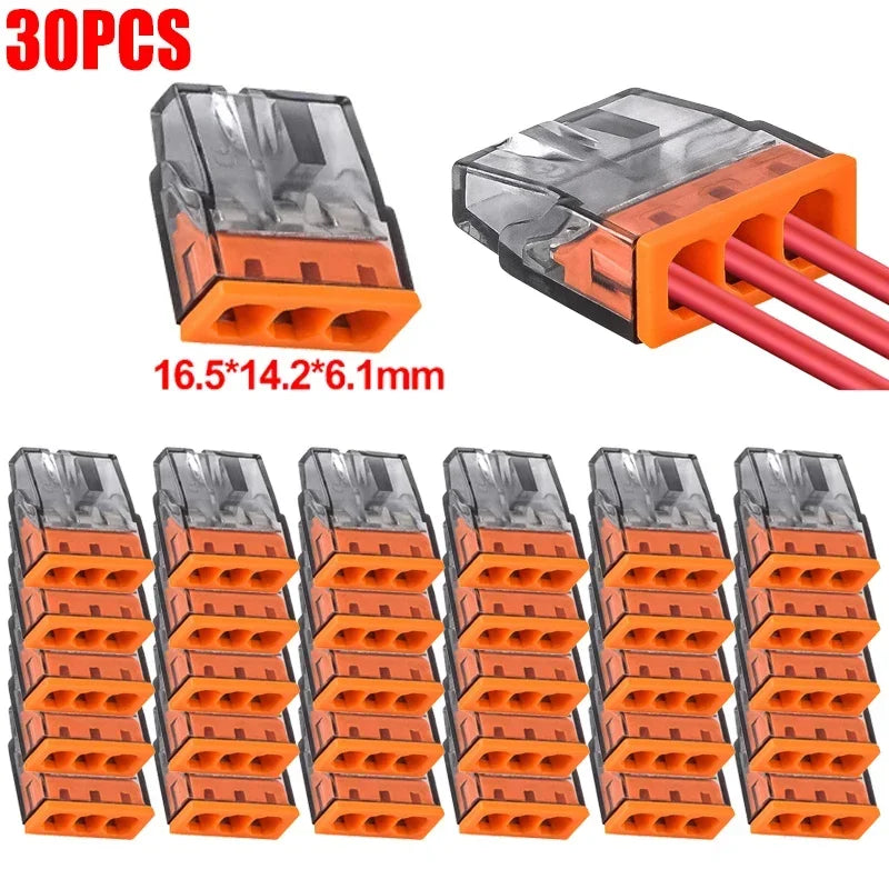 Quick-Lock Wire Connectors – 3-Hole Electrical Splice Terminals | Gearelo