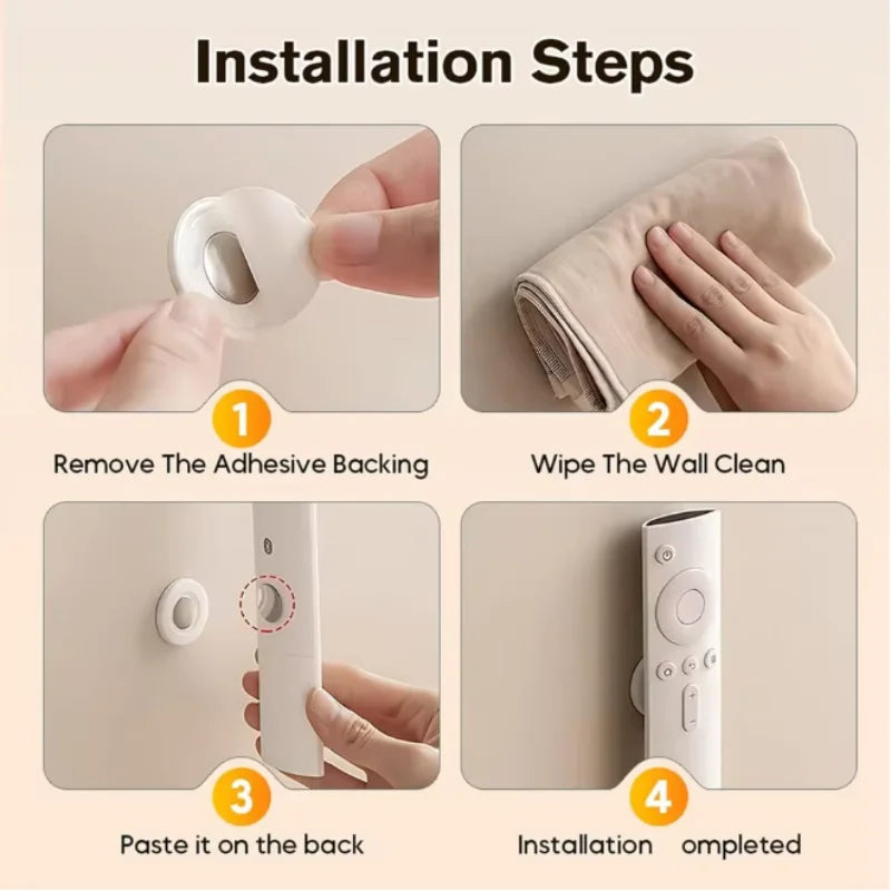 Magnetic Remote Control Holder – No-Drill Adhesive Wall Mount Strip, 3/6/12-Pack | Gearelo