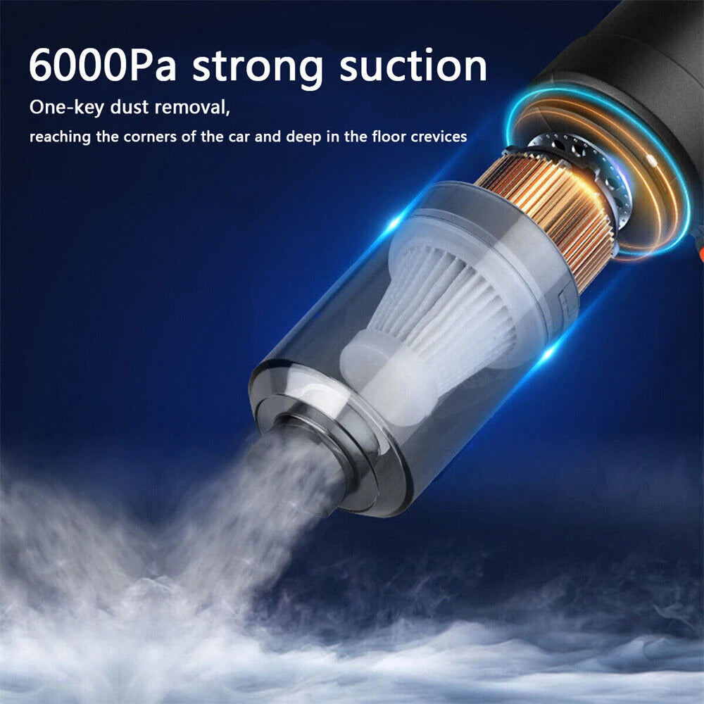 Portable Wireless Car Vacuum – Handheld Wet/Dry USB Rechargeable | Gearelo