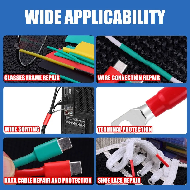 Heat Shrink Tubing Kit – Assorted Sizes Electrical Wire Sleeving | Gearelo
