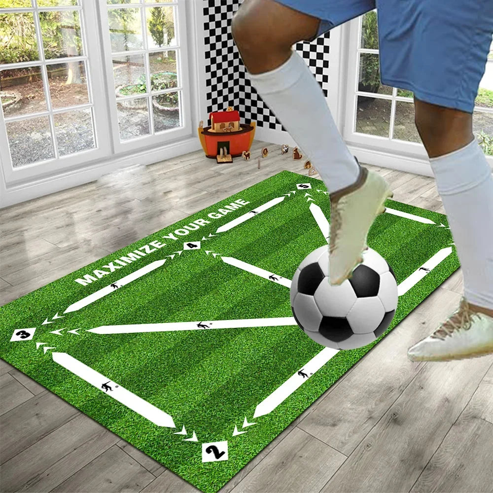 Football Training Mat – Non-Slip Foldable Soccer Skills Mat – green | Gearelo
