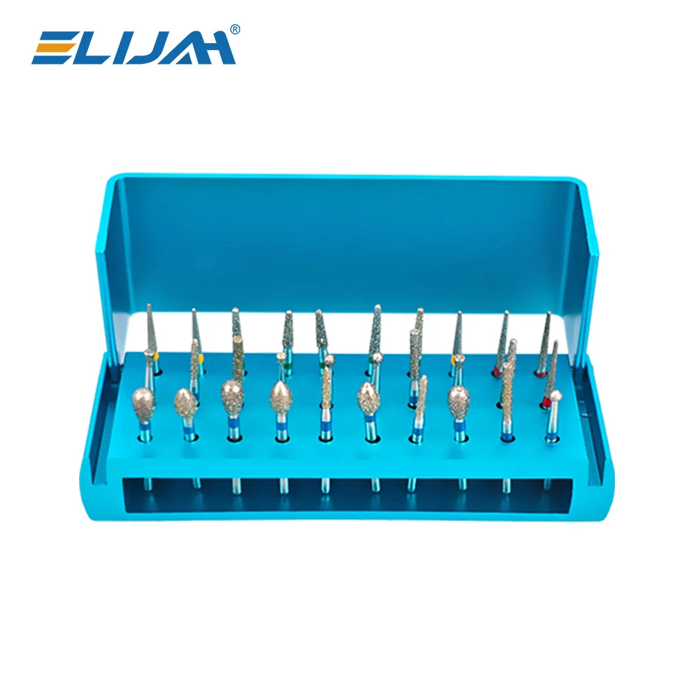 Diamond Bur Set 30pc – High Speed Rotary Drill Bits with Sterilization Block | Gearelo