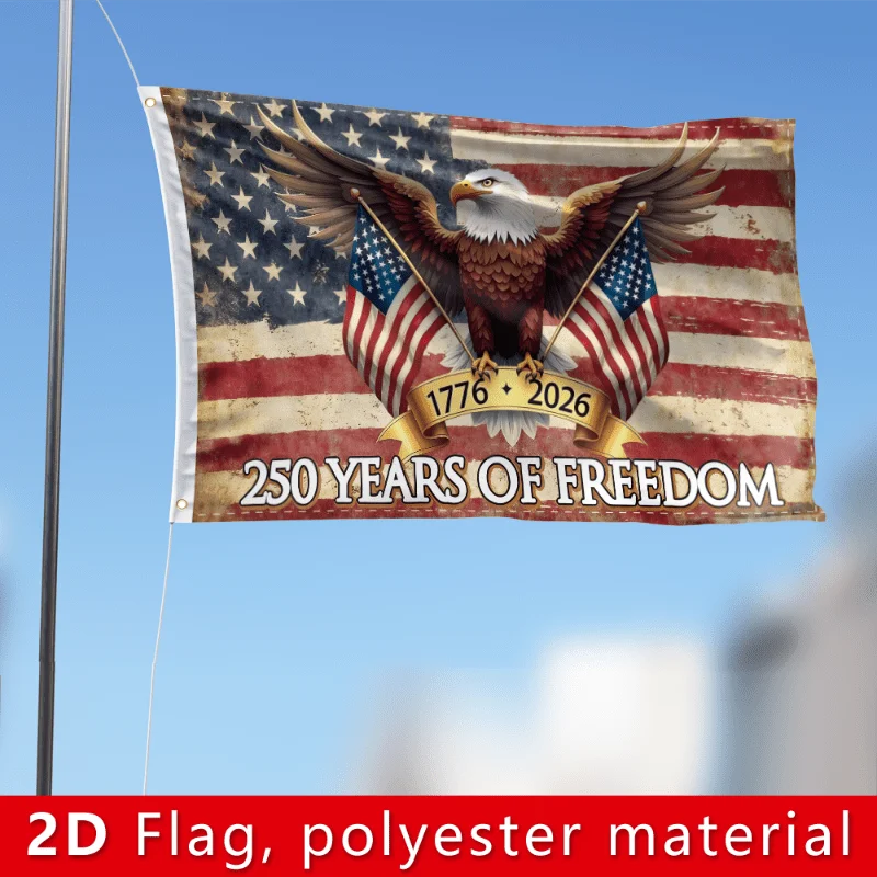 250th Anniversary Liberty Flag – 1776–2026 Bald Eagle Double-Sided Outdoor Flag | Gearelo