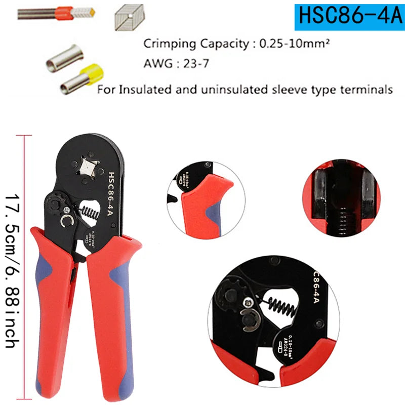 Tubular Wire Ferrule Crimping Terminal Set – Crimping Pliers & Connector Combo | Gearelo