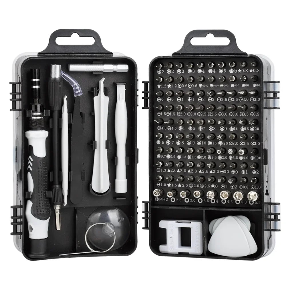 115-in-1 Precision Screwdriver Set – Repair Kit with Flexible Shaft & 98 Bits | Gearelo