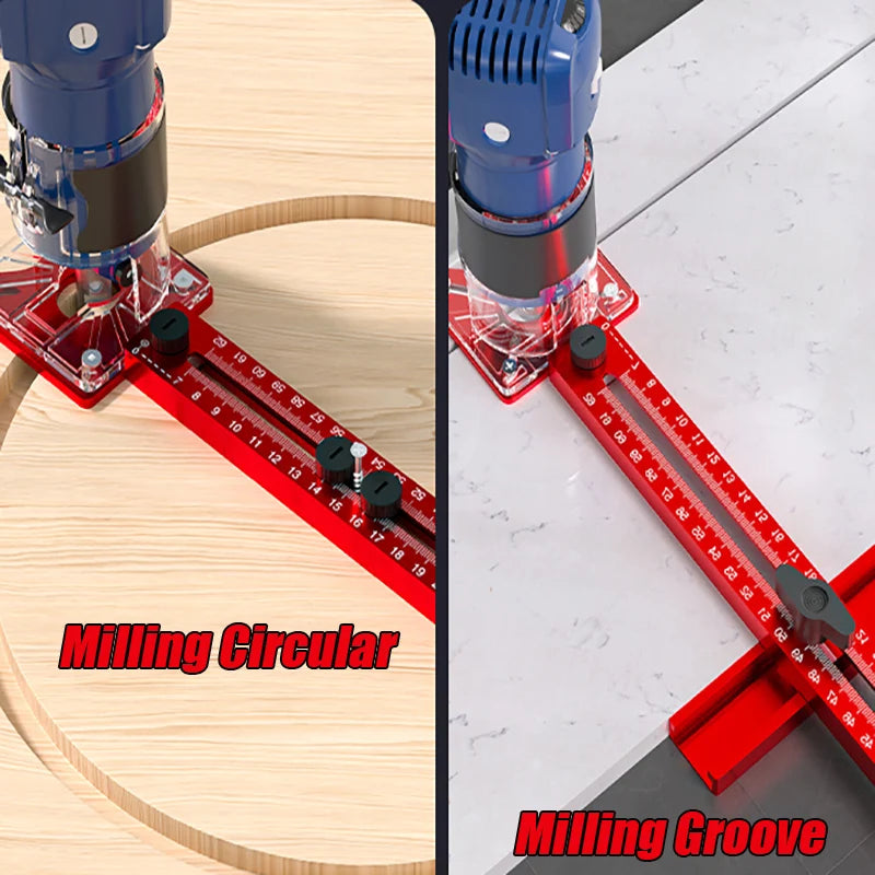 3-in-1 Router Circle Jig – Woodworking Groove & Milling Bracket Tool | Gearelo