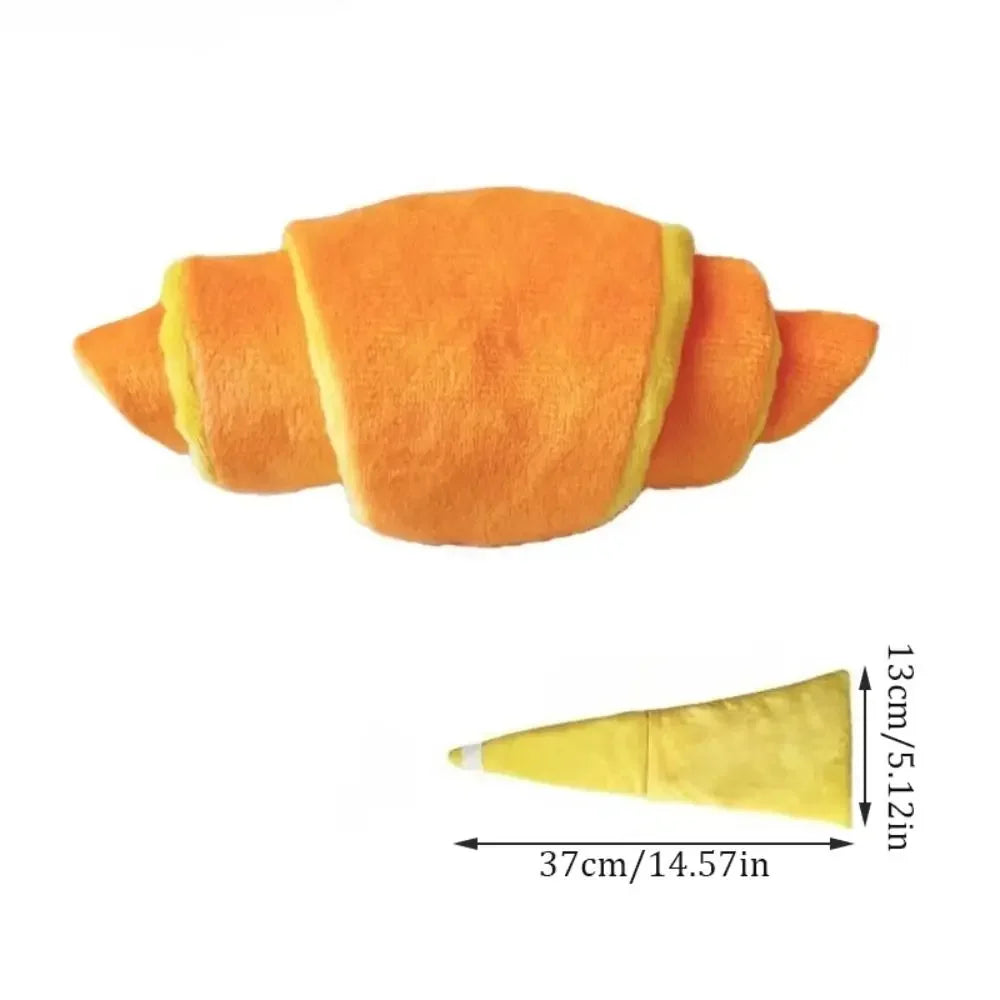 Soft Croissant Dog Toy – Bite-Resistant Treat Dispenser & Training | Gearelo